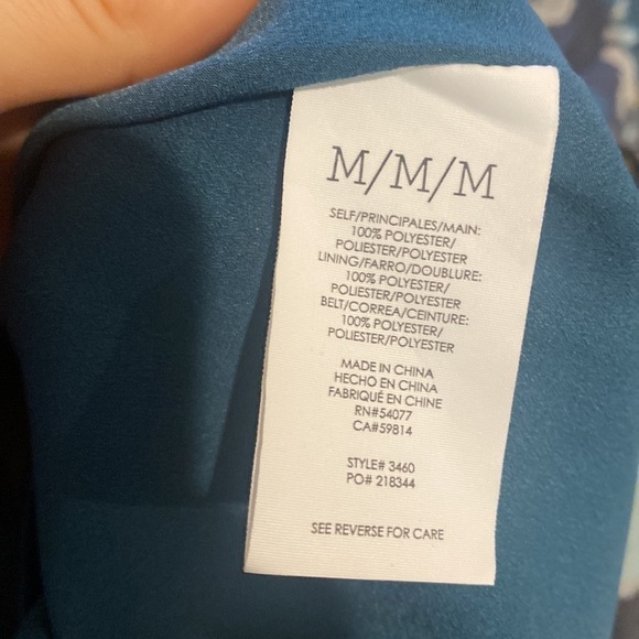 CAbi 3460 Pirouette Floating Flowers Dress Medium blue - Picture 4 of 4